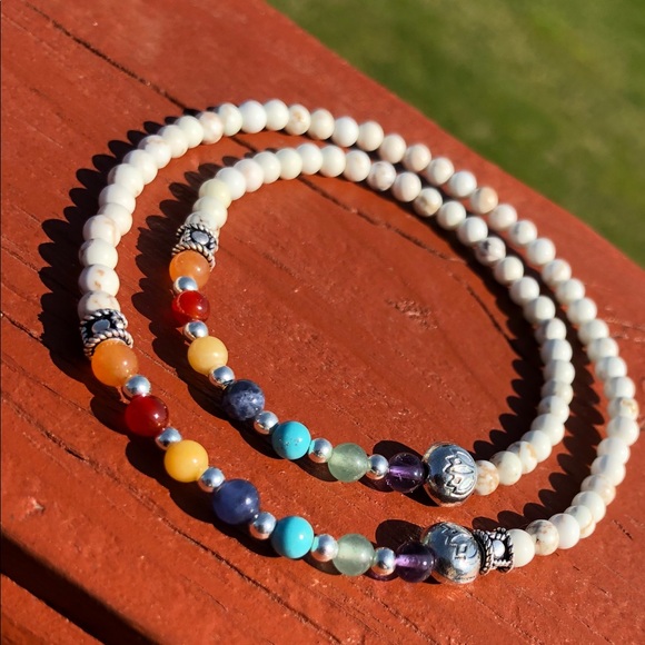 Lori Dee Designs Jewelry - Chakra anklet set with semi-precious beads
